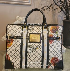 L.A.M.B. Gwen Stefani Marigold Satchel Designer Luxury Celebrity Leather #64